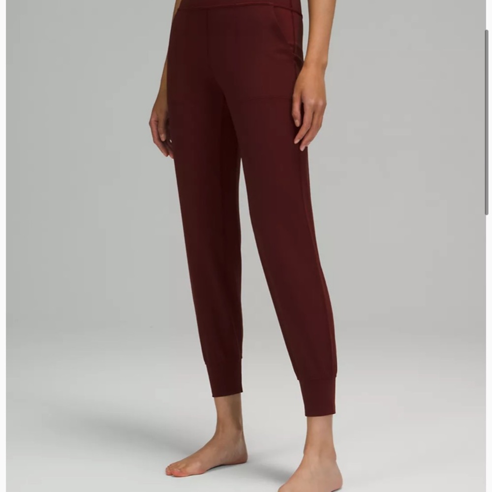 Lululemon high rise align joggers red merlot